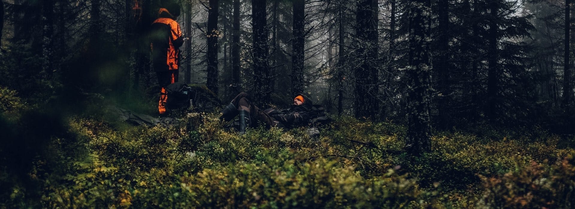 hunters in forest